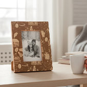Beige Christmas Desk Frame – Festive Holiday Desig Gegraveerde Lijstjes