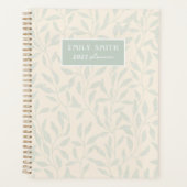 Beige Clair et Feuillage Sage Nom Personnalisé (Devant)