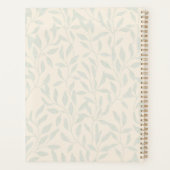 Beige Clair et Feuillage Sage Nom Personnalisé (Dos)
