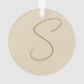 Beige Classic manuscrit Monogramme initial (dos)