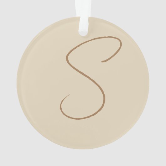 Beige Classic manuscrit Monogramme initial (dos)