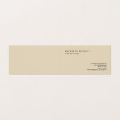Beige Classical Plain Professional Visitekaartjes (Buitenkant ongevouwen)