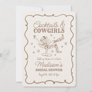 Beige Cocktail en Cowgirl Nashville Bruidsmeisjeso Kaart