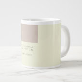 Beige Color White Trendy Minimalist Extra Grote Beker (Voorkant rechts)