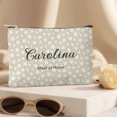 Beige Confetti Bloemen Bruidsmeisje Etui