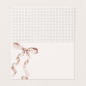 Beige Coquette Bow Plaats Kaart Tafel Decor (Buitenkant ongevouwen)
