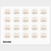 Beige Cream Bow Business Ronde Sticker (Vel)