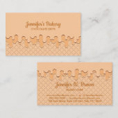 Beige Cream Driving Wafer Visitekaartje (Voorkant / Achterkant)