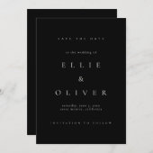 Beige Cream Elegant Boho Bewaar de datum Kaart (Voorkant / Achterkant)