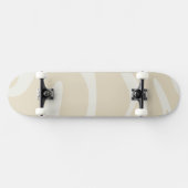 Beige Cream Simple Organic Pattern Skateboard (Horizontaal)