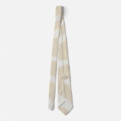 Beige Cream Simple Organic Pattern Stropdas (Achterkant)