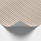 Beige Cream Stripes Cadeaupapier (Hoek)