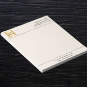 Beige crème bedrijf logo letterhead notitieblok