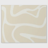 Beige Crème Eenvoudig Organisch Patroon Cadeaupapier (Vlak)