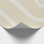 Beige Crème Eenvoudig Organisch Patroon Cadeaupapier (Hoek)