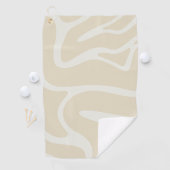 Beige Crème Eenvoudig Organisch Patroon Golfhanddoek (Insitu)