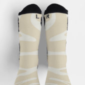 Beige Crème Eenvoudig Organisch Patroon Sokken (Top)