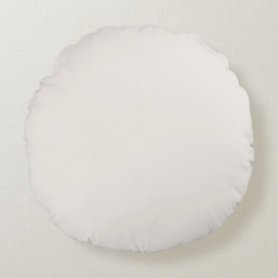 Beige/Crème Effen Kleur Rond Kussen