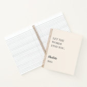 Beige crème inspirerend citaat schrijven notitieboek (Binnen)