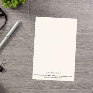 Beige crème zakelijke contactgegevens post-it® notes