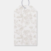  Beige Crest Bruiloft Welkom Cadeaulabel (Achterkant)