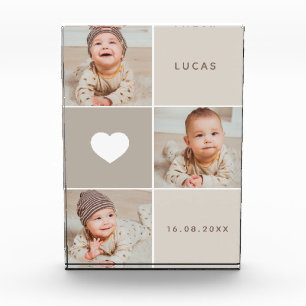 Beige Cute Baby Fotos Collage Fotoblok