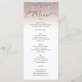 Beige Damask Wedding Menu Kaart (Voorkant)