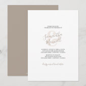 Beige de bois flotté simple Faire-part de mariage (Devant / Derrière)