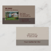 Beige de carte de visite de maison de pavillon (Devant / Derrière)