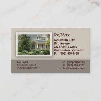 Beige de carte de visite de maison d'immobiliers