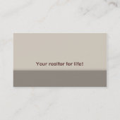 Beige de carte de visite de maison d'immobiliers (Dos)
