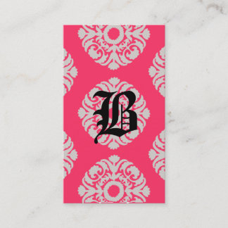 Beige de corail de monogramme de damassé de cartes