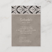 Beige de modèle de damassé de carte de visite de (Dos)