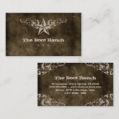 Beige de suède de brun de carte de visite d'étoile (Devant / Derrière)