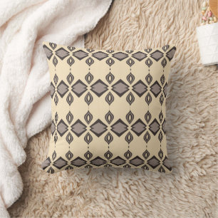 beige, decor, abstract, patroon kussen