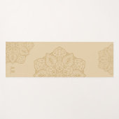 Beige Decorative Modern Mandala With Initials Yogamat (Voorkant (horizontaal))