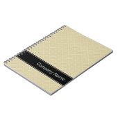 Beige diamanten patroon gepersonaliseerd notitieboek (Linkerzijde)