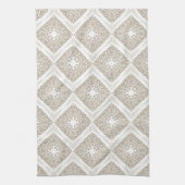 Beige Diamond Medallion Serviette de cuisine (Vertical)