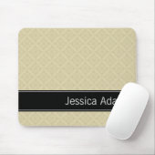 Beige Diamonds Pattern Modern Professional Muismat (Met muis)