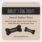 Beige | Dog Treat Business Labels (Voorkant)