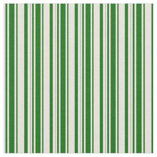 Beige & donkergroen patroon van stripes stof (Close Up)