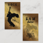 Beige d'or de musique de guitare de cartes de (Devant / Derrière)