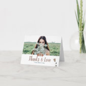 Beige, Dusty Rose Carte de remerciements Bat mitzv (Devant)