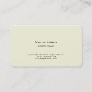 Beige Eenvoudig Eenvoudig Professioneel Modern Min Visitekaartje