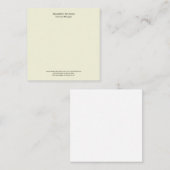 Beige Eenvoudig Effen Professioneel Modern Minimal Notitiekaartje (Voorkant / Achterkant)