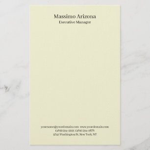 Beige Eenvoudig Sober Professioneel Modern Minimal Briefpapier