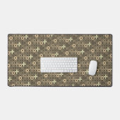 Beige Elegant Abstract Patroonontwerp Koel Neutraa Bureaumat (Keyboard & Muis)