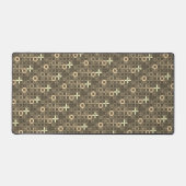 Beige Elegant Abstract Patroonontwerp Koel Neutraa Bureaumat (Voorkant)