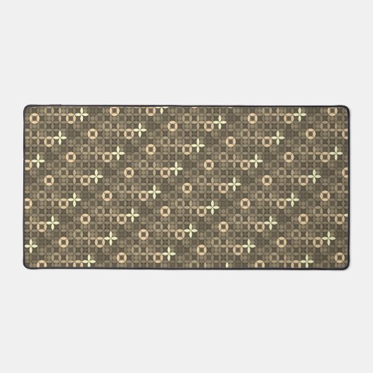 Beige Elegant Abstract Patroonontwerp Koel Neutraa Bureaumat (Voorkant)