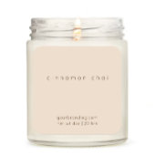 Beige Elegant Candle Cosmetische Sticker Label